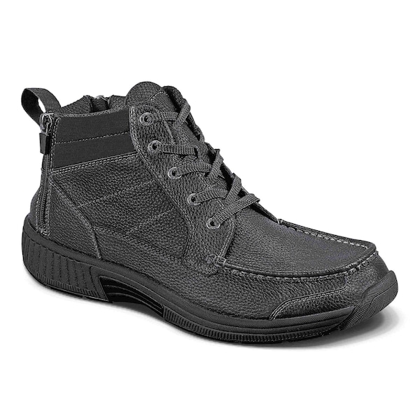 Orthofeet Ryder, Mens Boot -Lace/Zipper, Black, Size 14 483 - main