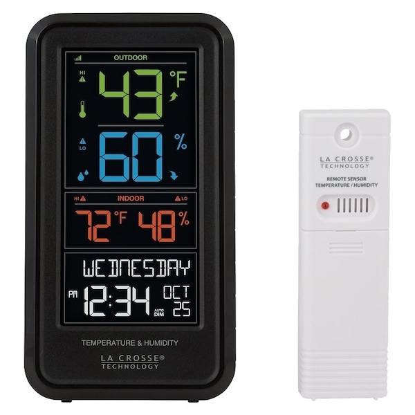 La Crosse Technology La Crosse Weather Station, Battery, 32 to 99 deg F Indoor, 40 to 140 deg F Outdoor S82967 - main