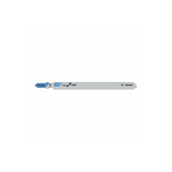Bosch T 318 A FINE ROUND CUT STRAIGHT CUT JIG SAW BLADE, 5 .25 L X 0.37 IN W, 24 TPI, HSS T318A - main