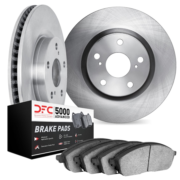 Dynamic Friction Co DFC Brake Rotor with 5000 Advanced Brake Pads 6502-31161 - main