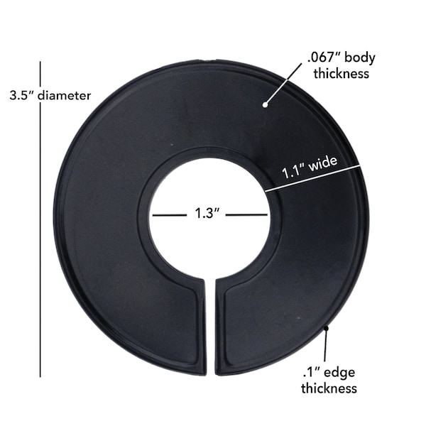 Nahanco Clothing Size Dividers for Clothing Racks, Round - Black/Blank Kit of 20, 20PK CBLKBLANK20 - main