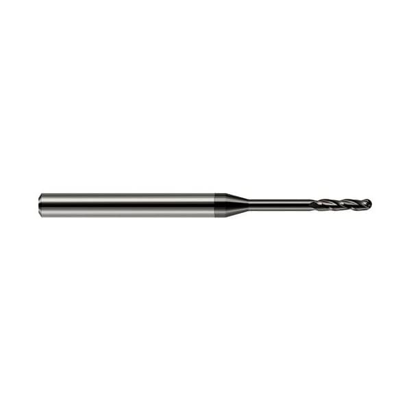 Harvey Tool Miniature End Mill-Ball-Long Reach, Long Flute, 750420-C4, Amorphous Diamond, .020" Cutter Diameter 750420-C4 - main