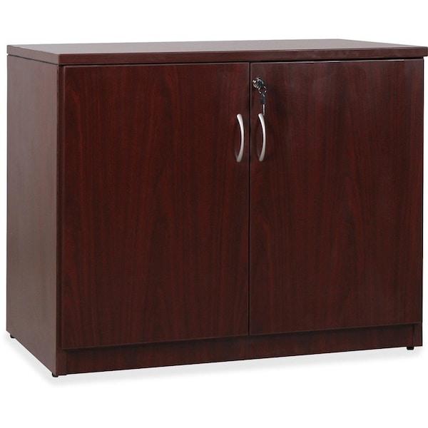 Lorell Essentials Series Laminate Storage Cabinet, 22"D x 35-1/2"W x 29-1/2"H, Mahogany 69612 - main