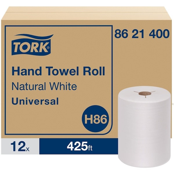 Tork Hardwound Paper Towels, 1 Ply, 463 Sheets, 425 ft, White 8621400 - main