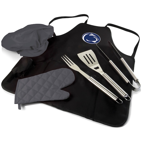Picnic Time Family Of Brands NCAA Penn State Nittany Lions BBQ Apron Tote Pro Grill Set, Heavy Duty BBQ Apron For Men 635-88-179-494-0 - main