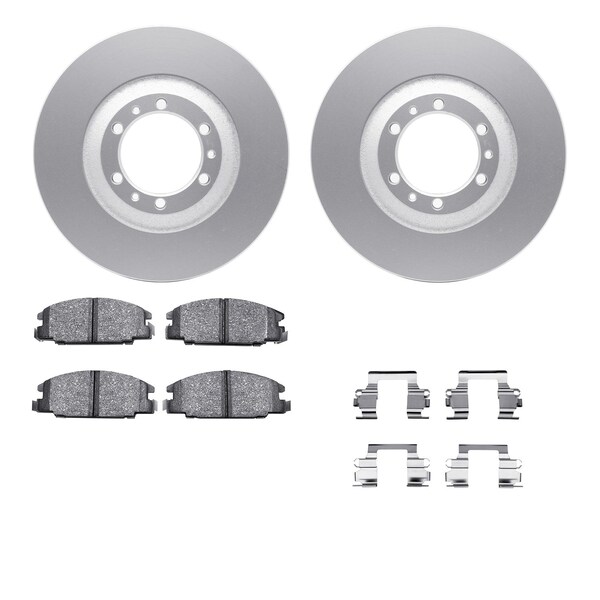 Dynamic Friction Co DFC GEOSPEC Coated Rotors with 5000 Brake Pads - Ceramic and Hardware 4512-37006 - main