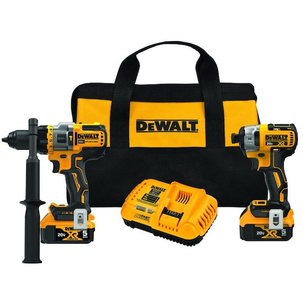 Dewalt BRUSHLESS CORDLESS COMBINATION KIT, TOOLS: HAMMER DRILL/DRIVER AND IMPACT DRIVER DCK2100P2 - main