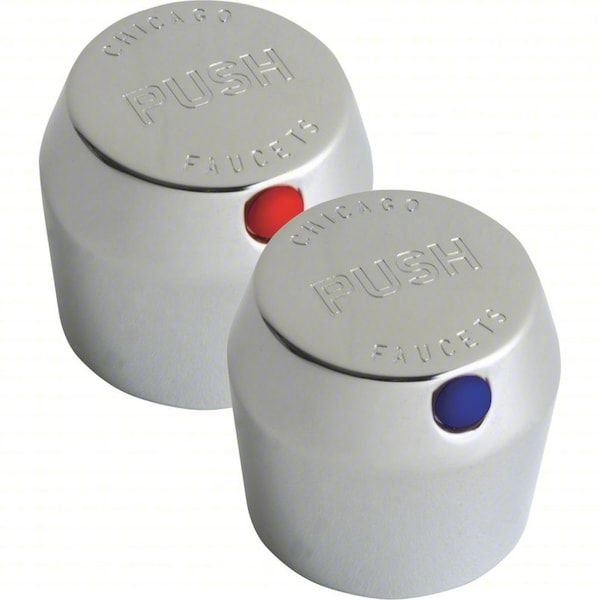 Chicago Faucet PUSH BUTTON CAP HANDLE, PAIR 665-PRJKCP - main