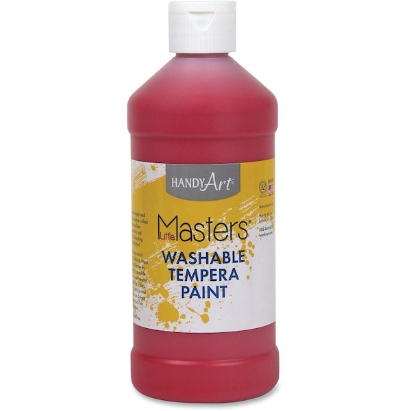 Handy Art Little Masters™ Washable Tempera Paint, Red, 16 oz., PK6 211-720 - main