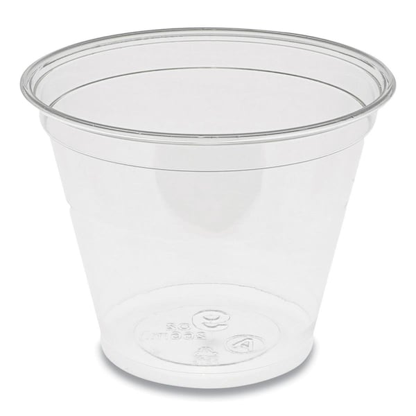 Happyholidays 9 oz Recycled Plastic Cold Cup, Beige & Clear HA3204950 - main