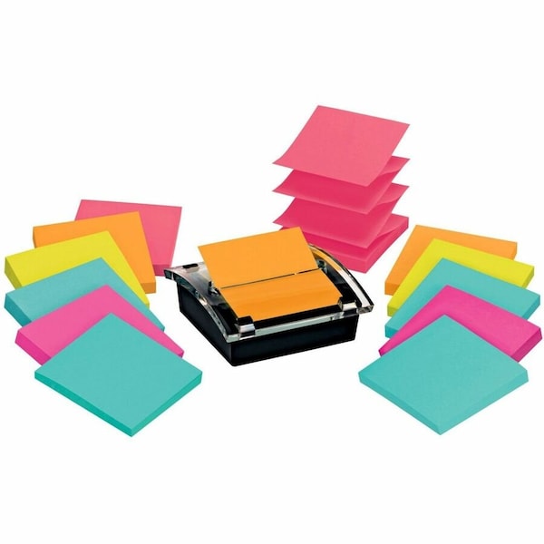 Post-It reg Super Sticky Popup Notes Dispenser, Assorted MMMDS330SSVA - main