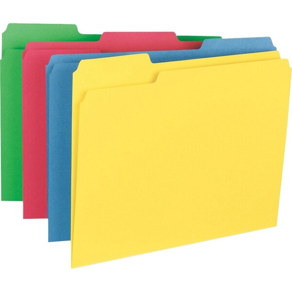 Business Source File Folder, Assorted, Paperboard, PK50 BSN16517 - main