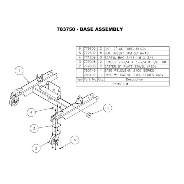Sumner BASE WELDMENT, 2100 SERIES 783749 - main