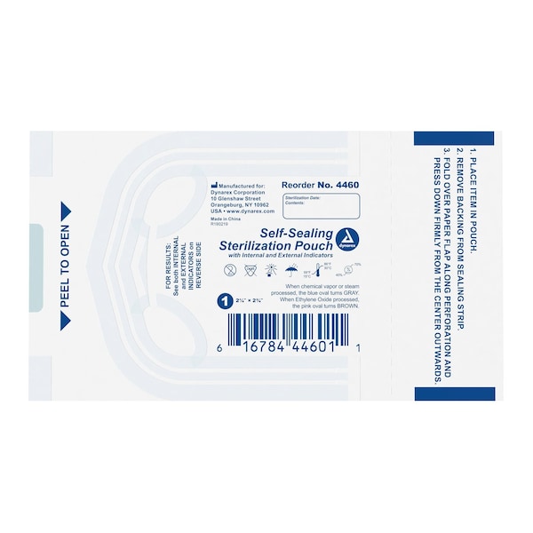 Dynarex Sterilization Pouches, 2.25"x2.75", 5000PK 4460 - main
