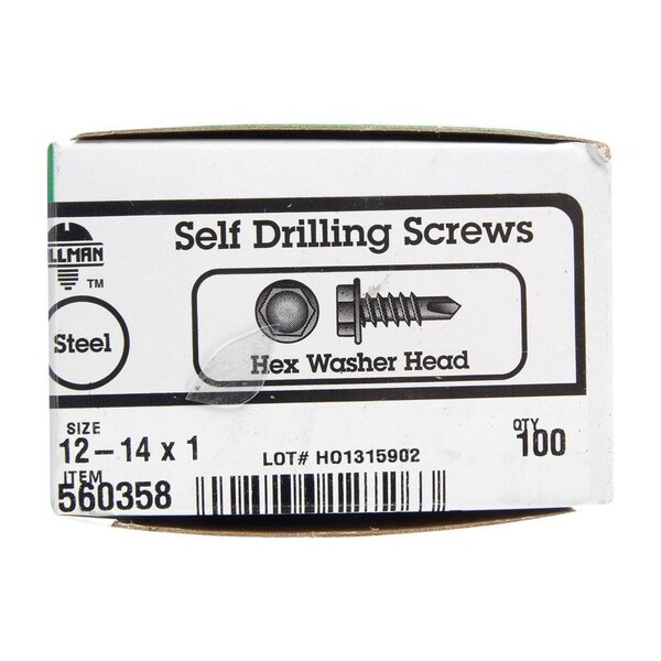 Hillman Sheet Metal Screw, Flange Hex Head Hex Drive, 100 PK 560358 - main