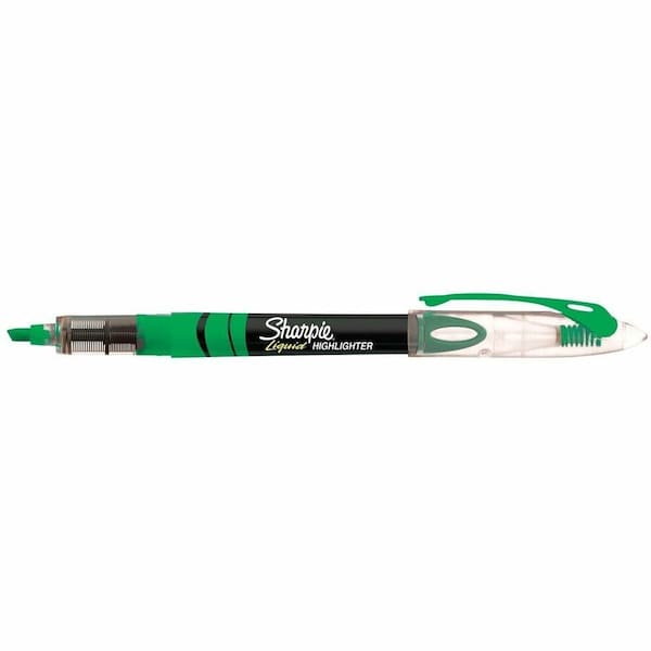 Sanford Sharpie Accent Pen Style Liquid Highlighter, Chisel Tip, Fluorescent Green Ink 1754468 - main