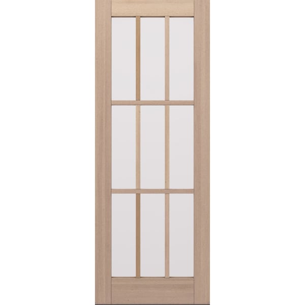 Doornmore G109, 37.75" x 98" ( 36" Door) Left Hand, Mahogany SDL 9 Lite Exterior Door G109-SW-3696_1_LI - main