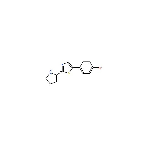 Ak Scientific (S)-5-(4-bromophenyl)-2-(pyrrolidin-2-yl)thiazole (1g), CAS 2108139-20-2 B445-1g - main