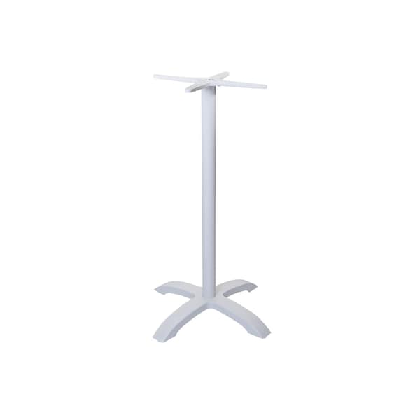 Bfm Seating Bali Bar Height Table Base - Weighted Cast Aluminum - Powder Coated White PHTB2626WHT - main