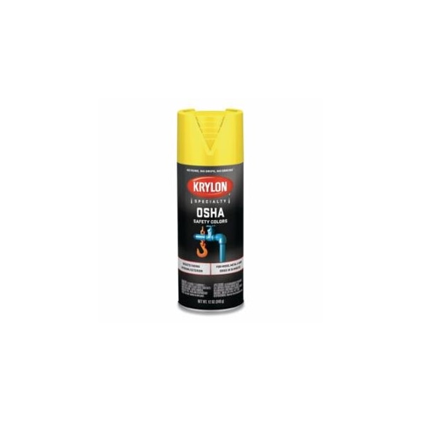 Krylon Industrial OSHA Safety Color Spray Paint, 12 oz Fill, Aerosol Can, Safety Yellow, Gloss, 6PK 425-K01813777 - main