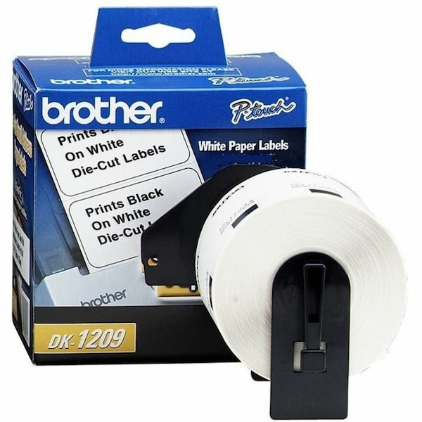 Brother Label Tape, 1-1/7"x2-3/7", 800, White DK-1209 - main
