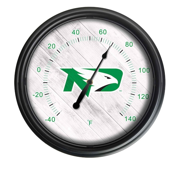 Holland Bar Stool Co University of North Dakota Indoor/Outdoor LED Thermometer ODThrm14BK-08NorDak - main
