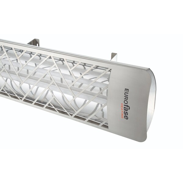 Eurofase SS 39in Dual Element 4000W 240V Heater, Stainless Steel, Chevron Decor Plate EF40240S1 - main