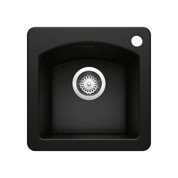 Blanco Diamond Bar Sink Dual Mount, Coal Black 442915 - main