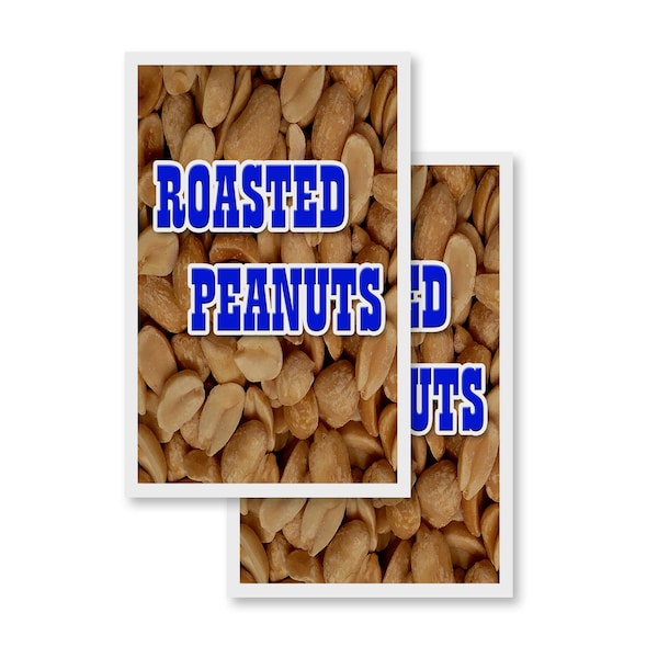 Signmission Roasted Peanuts, Vinyl Decals Only 24 Inch x 36 Inch, Vinyl Decal, 2PK DSB-2436-2PACK-Roasted Peanuts 1 - main
