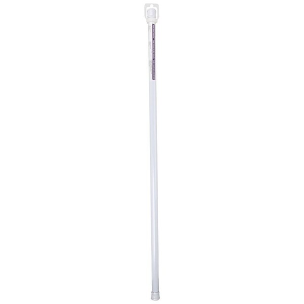Simple Spaces Shower Curtain Rod, 7-1/2 lb, 41 to 76 in L Adjustable, 1 in Dia Rod, Steel, Powder-Coated SD-SR41-W3L - main