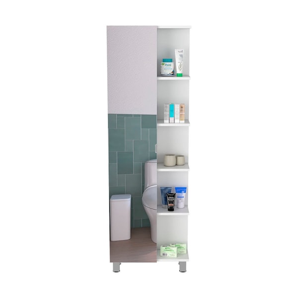 Homeroots 20" White Wood Freestanding Single Door Bathroom Vanity 543616 - main