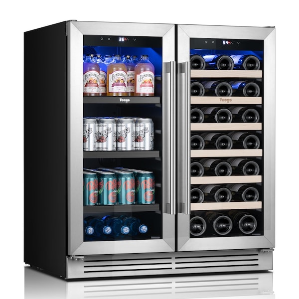 Yeego 24 in.Dual Zone 20-Bottles Wine and 60-Cans Beverage Cooler YG-WF24-23 - main