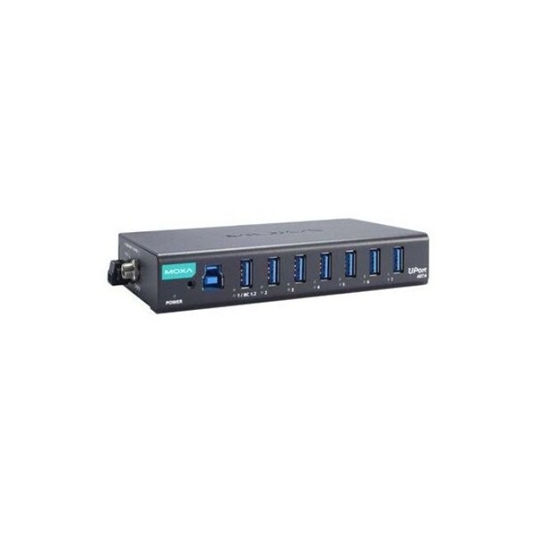Moxa 4-port industrial-grade USB 3.2 hubs, -40 to 85 degC operating temperature UPort 404A-T - main