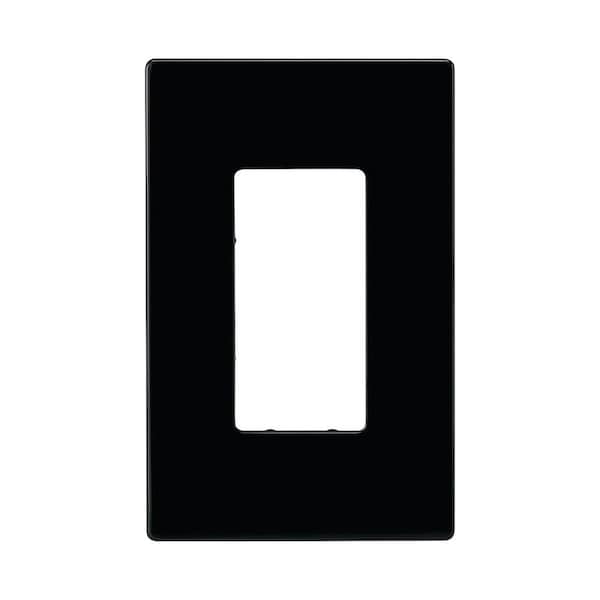 Eaton Wiring Devices Decorator Screwless Wallplate - 1-Gang, Mid-Size, Black PJS26BK - main