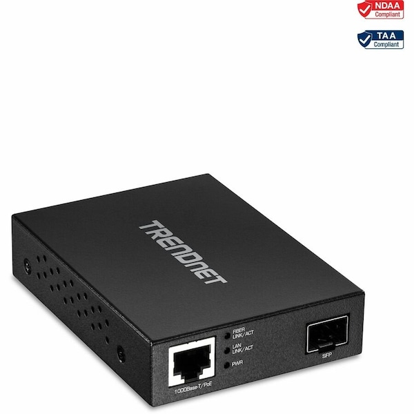 Trendnet GIGABIT POE PD SFP FIBER MEDIA CONVERTER TFC-PGSFP - main