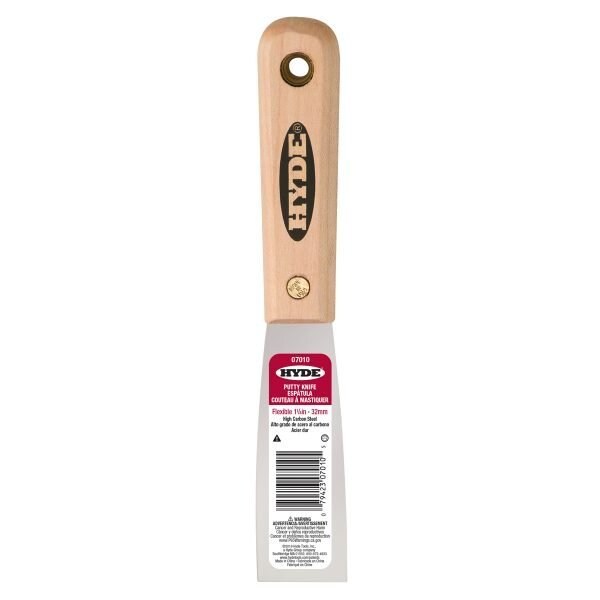 Hyde Flexible Putty Knife, Hardwood Handle - 1.25" Wide 7010 - main