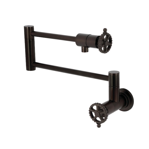 Kingston Brass Wall Mount Pot Filler Faucet, Oil Rubbed Bronze KS4105CG - main