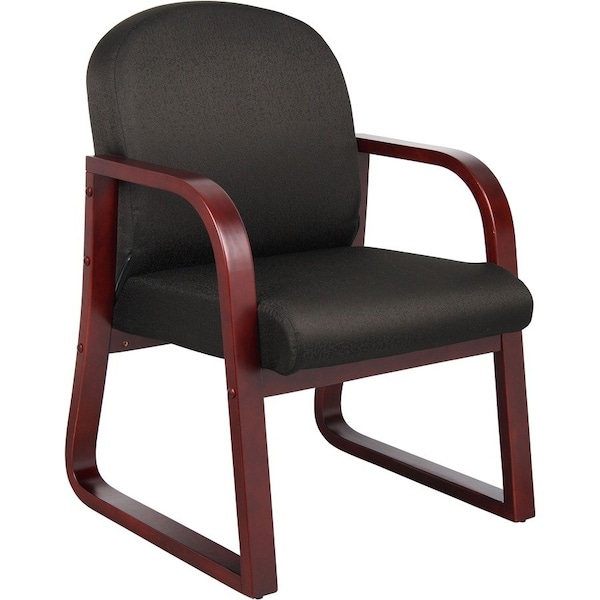Boss B9570 Side Chair, Black Seat, Black Back, 24 in W 25" L 34" H, Fixed, Fabric Seat B9570-BK - main