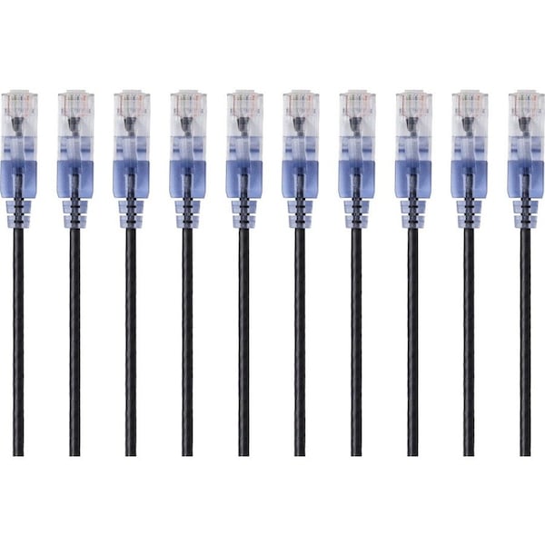 Monoprice Slim Cat6A Cable - 10Pk_ 7Ft Black 15161 - main
