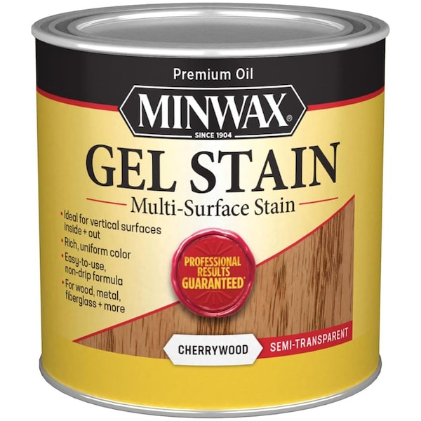 Minwax 1 Qt Minwax 66070 Cherrywood Gel Stain Multi-Surface Stain, Semi-Transparent 26070 - main