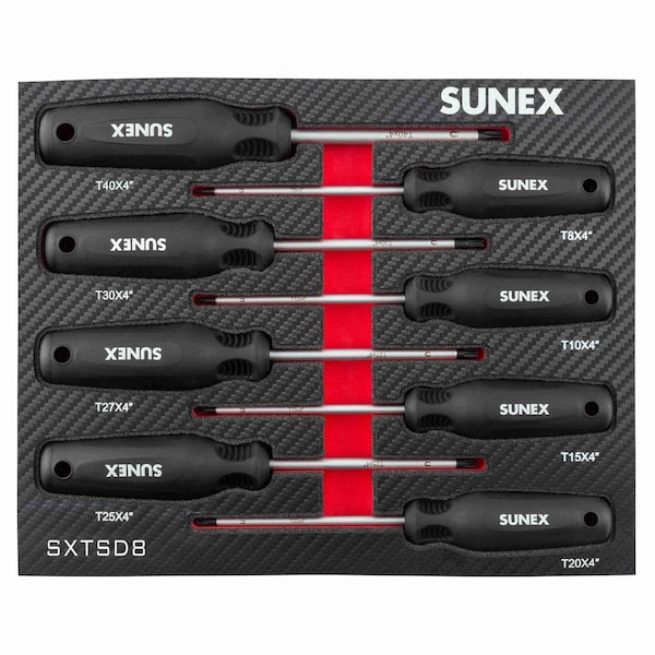 Sunex Torx Magnetic 8 Piece Screwdriver Set In Eva Foam SXTSD8 - main