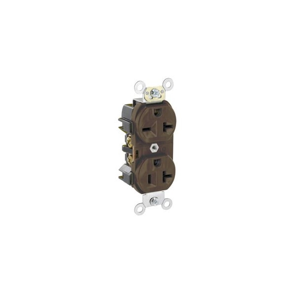 Leviton Receptacle Outlet, 20A, Brown, 125/250V 5844 - main