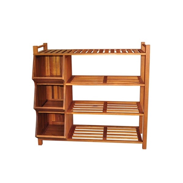 Merry Products 4 Tier Outdoor Shoe Rack and Cubby SLF0020110000 - main