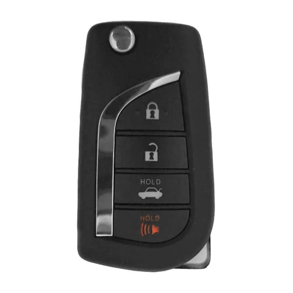 Aks Keys 2004 - 2010 Toyota Flip Key 4 Buttons Fob FCC# GQ43VT20T - 4D67 Chip - Aftermarket RC-TOYOTA-110C - main