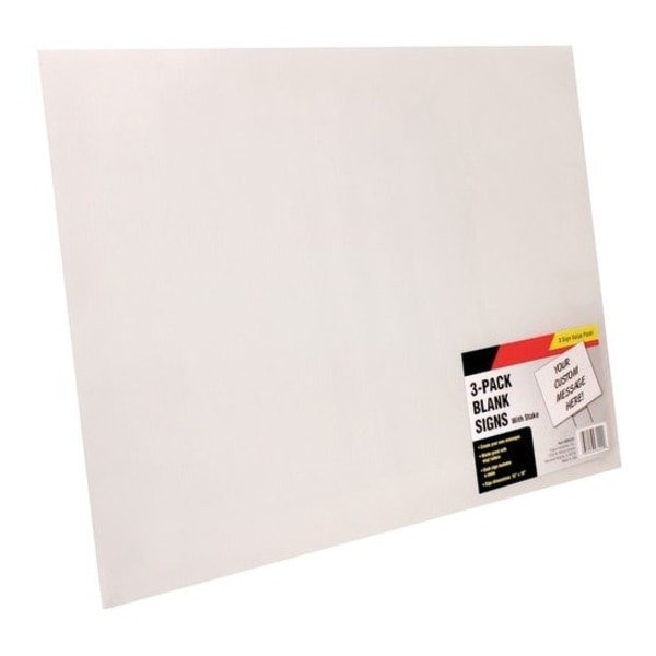Cosco Sign, Blank, 15x19", 3 pcs., 98229 098229 - main