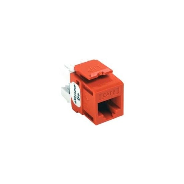 Leviton 1-Port Mod Jack 110 8W8P Utp, T568A/B Cat6 Quickport, Extreme 6+ OR 61110-RO6 - main