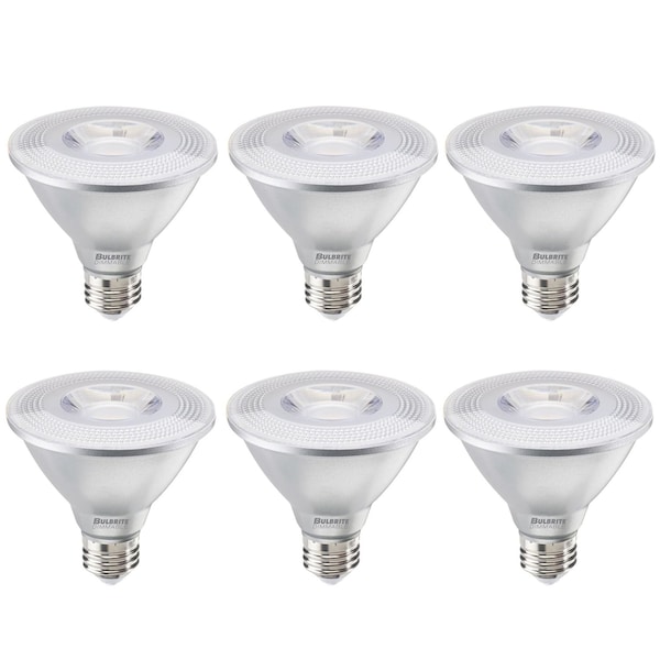 Bulbrite 75-Watt Equivalent Dimmable Flood PAR30SN Medium E26 LED Light Bulb, 2700K, 6PK 861725 - main