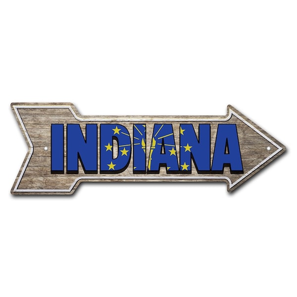 Signmission Indiana Arrow Sign Funny Home Decor 36in Wide P-ARROW12-999800 - main