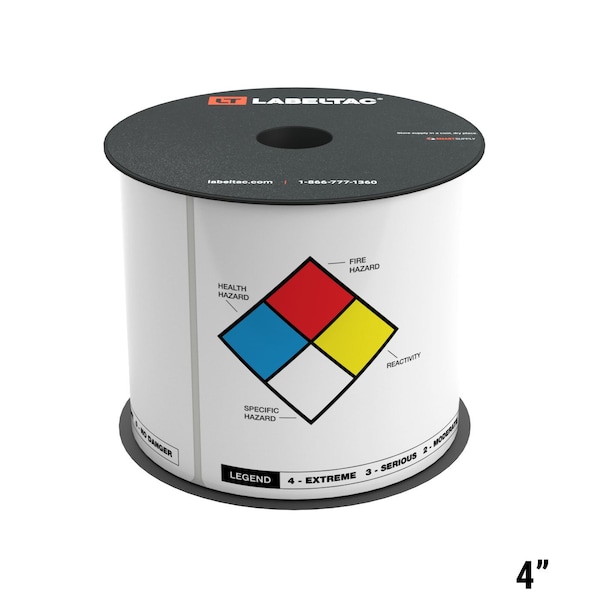 Labeltac NFPA Labels 4in x 6in, 200 per roll LT46NFPA - main