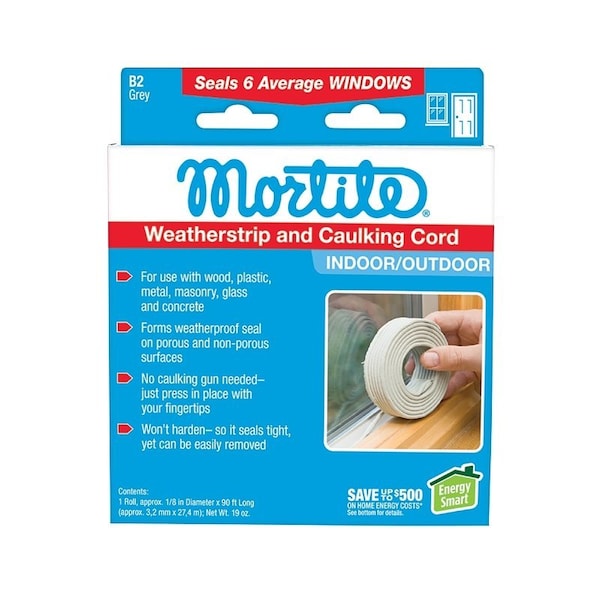 Thermwell Products MORTITE 19OZ 90FT GRAY WEATHERSTRIP B2 - main